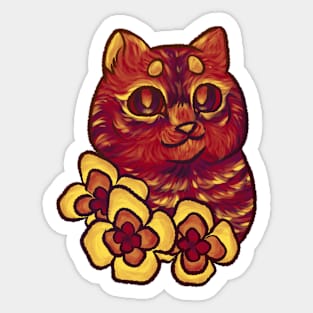 sunset kitty Sticker